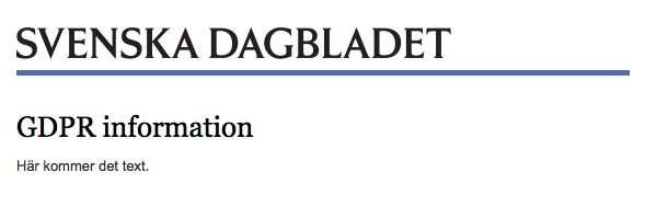 Fredrik Nickander (@nickanderf) on Twitter photo Nog för att man vet vad GDPR är vid det här laget, men lite mer info kunde ni väl kostat på er? <a href="/SvD/">Svenska Dagbladet</a> Nog för att man vet vad GDPR är vid det här laget, men lite mer info kunde ni väl kostat på er? <a href="/SvD/">Svenska Dagbladet</a>
