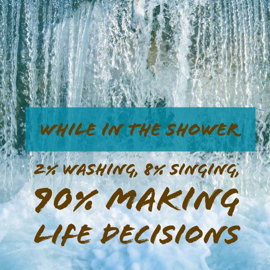We are often multi-tasking throughout our day, minds buzzing. A shower is a great way to destress and feel the worries of the week wash away and allow for a clear calm mind... and body! #calm #multitask