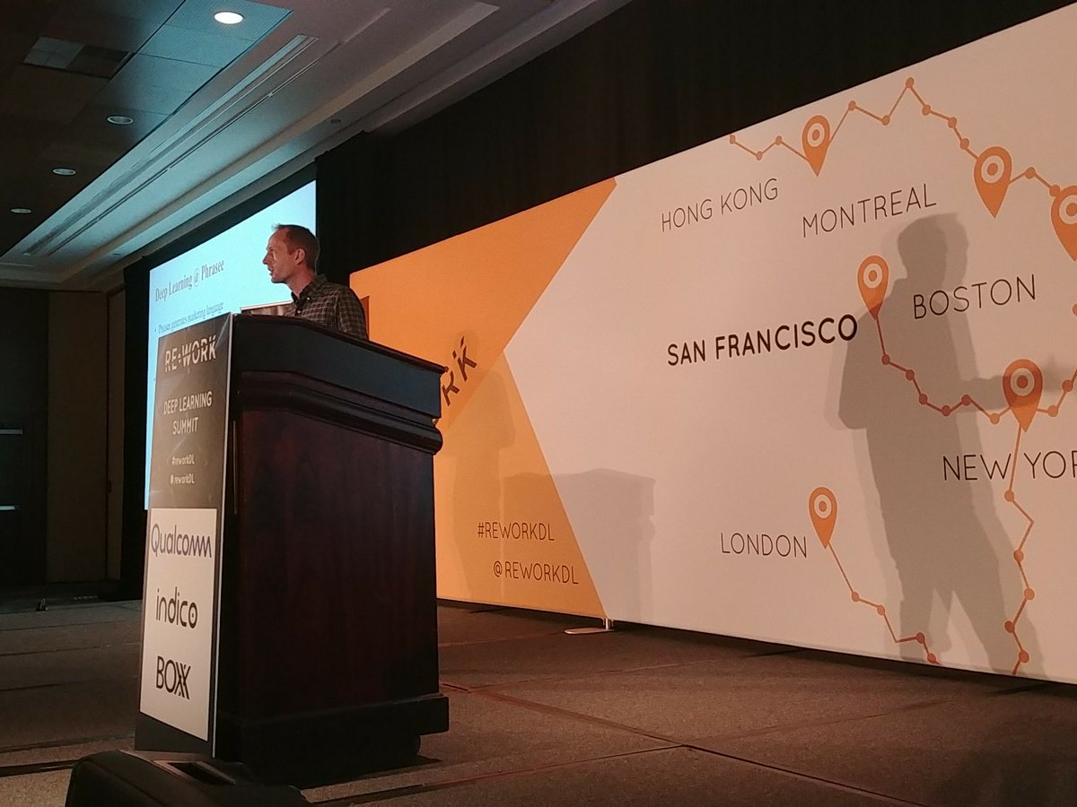 pragmaticml's tweet photo. Neil Yager (@phrasee) talks machine learning for natural language understanding and generation! #reworkDL https://t.co/fvOSpNDqIH
