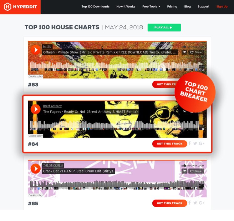 brentanthonyuk's tweet photo. My Fugees remix is up to #84 on #hypedit get it free! https://t.co/R7HPVx5yk0 #shebangs https://t.co/lEnWP1SThU