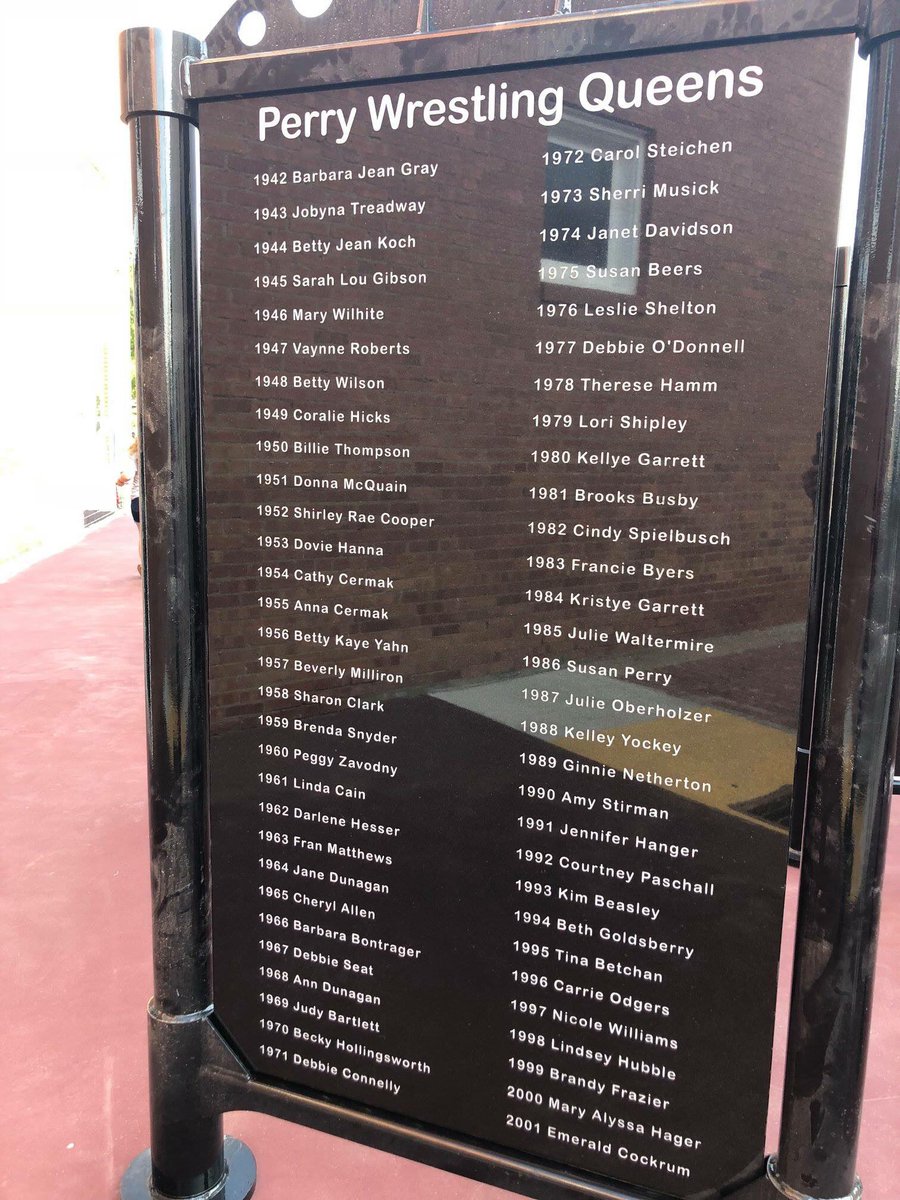 PriceOfLegacy's tweet photo. The one of a kind Perry Wrestling Monument Park recently received an upgrade - another row of granite slabs honoring all who make @PerryWrestling_ the best! https://t.co/adVHTBfpjk
