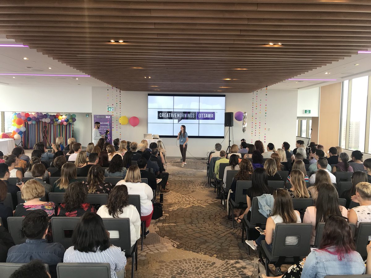 TheWestinOttawa's tweet photo. Celebrating @Ottawa_CM 6-year anniversary in our venue TwentyTwo. #happybirthday @creativemorning https://t.co/Vz2nhywNnG