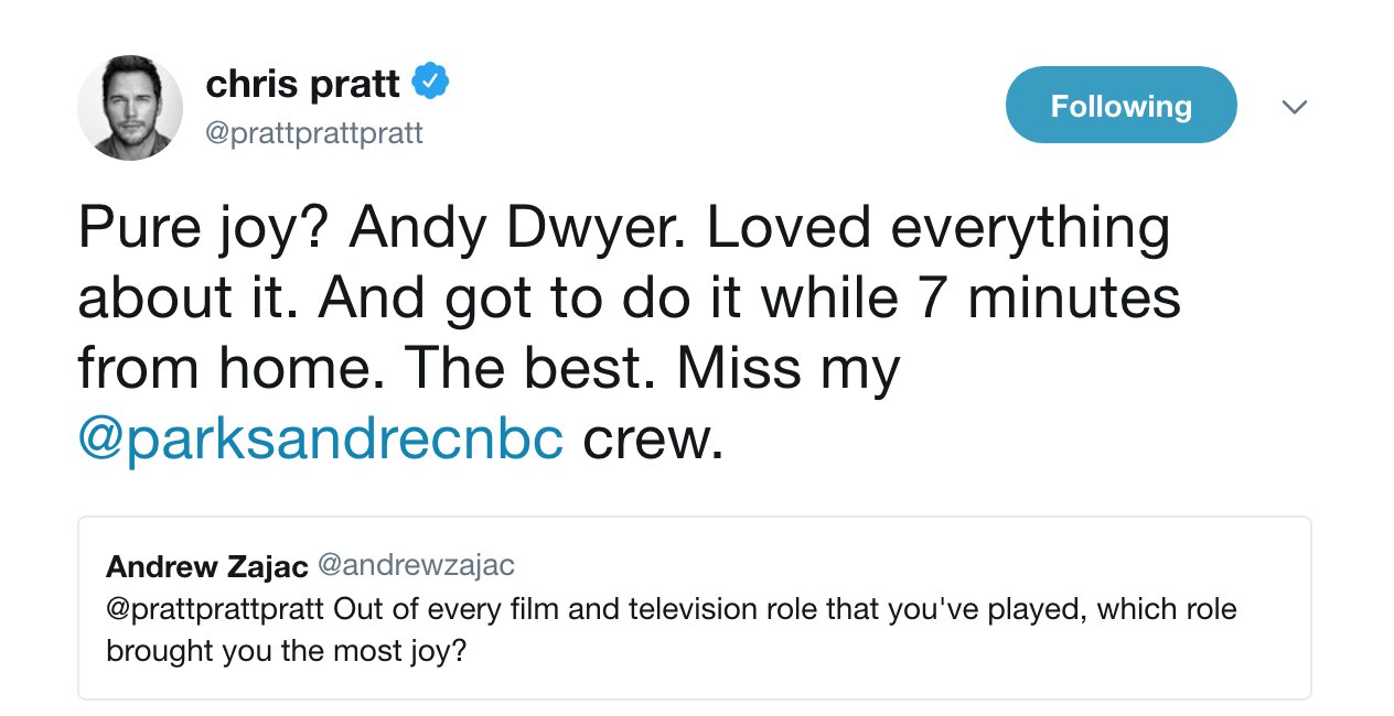 Andy Dwyer Moon Quote Uproxx On Twitter: "Pure Joy Indeed. Reply With Your Favorite Andy Dwyer  Quote. We'll Start: 'Just Remember, Every Time You Look Up At The Moon, I,  Too, Will Be Looking At A