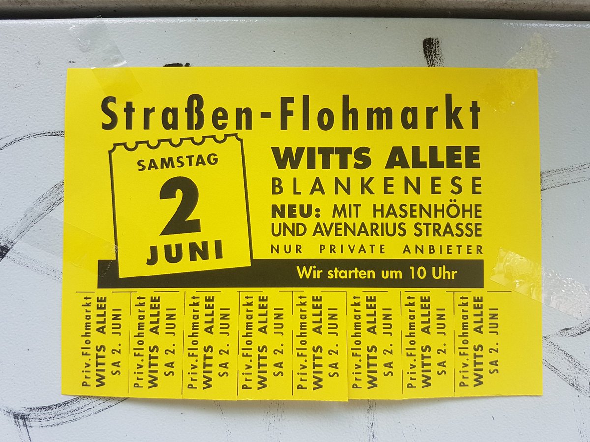 Privater Flohmarkt in der Witts Allee #Blankenese