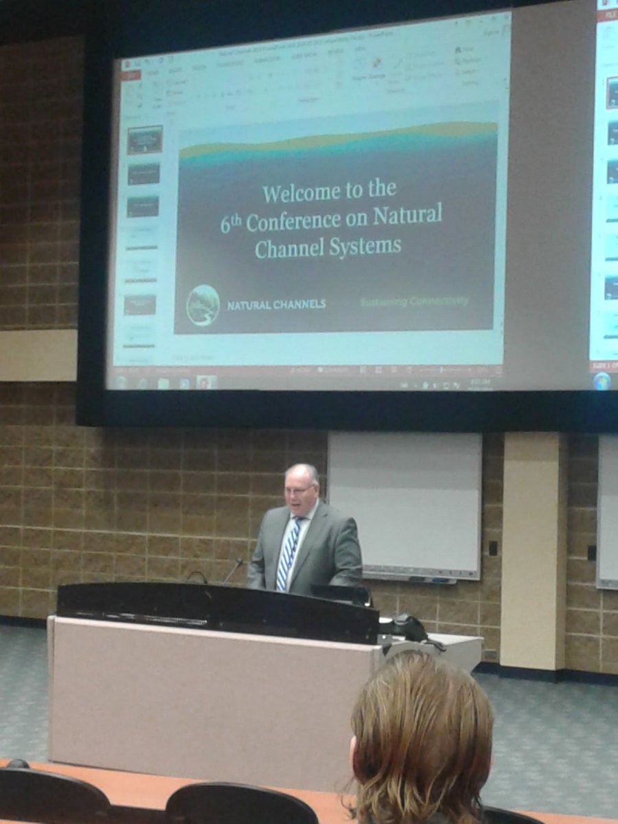 GrandRiverPlace's tweet photo. Dr. Craig MacRae receives first NCS Achievement Award. Listeneing to words of wisdom to live by! #naturalchannels @conont @TRCA_TRIECA @O_S_P_E https://t.co/hmnDZt3g7m