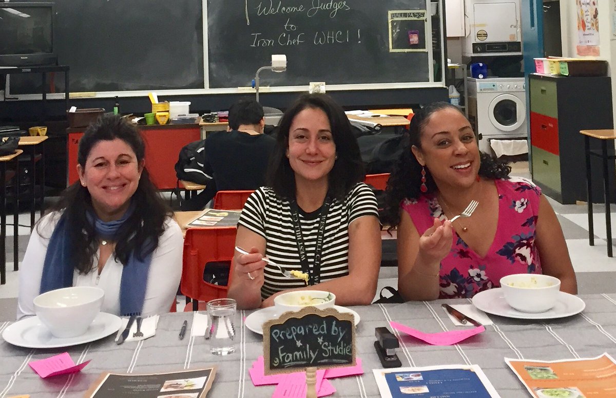 WHCI_FS's tweet photo. Iron Chef WHCI day 2! Thanks to Ms Kurtz and Ms Hernandez for helping judge the students’ dishes on #originality #taste and #plating! https://t.co/ycXhVVlkIu