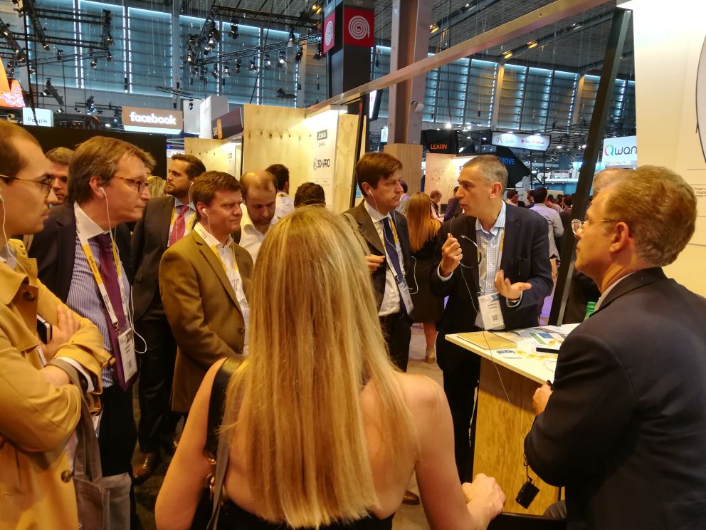 meteoprotect_en's tweet image. At #VivaTech2018 @meteoprotect CEO @gabriel_j_gross is in hot demand giving demo&apos;s at @SAPFrance J13 Stand. There&apos;s still time to watch our award-winning parametric weather insurance hedging and pricing platform in action! 🖥️