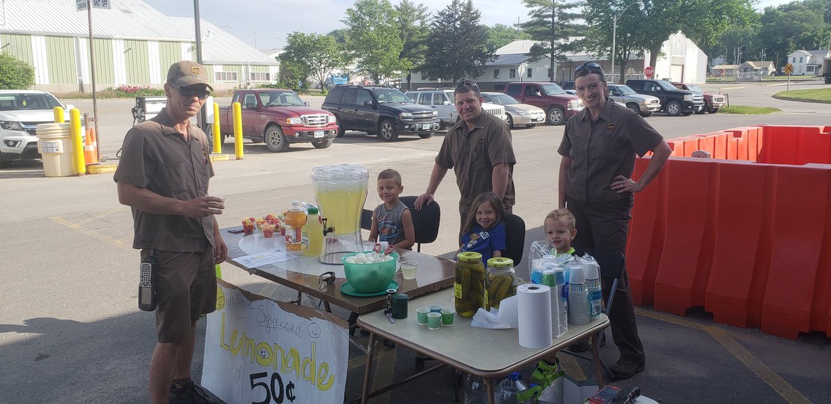 Ottumwa hydration station.  PS kids are out of school.  Watch out for us!