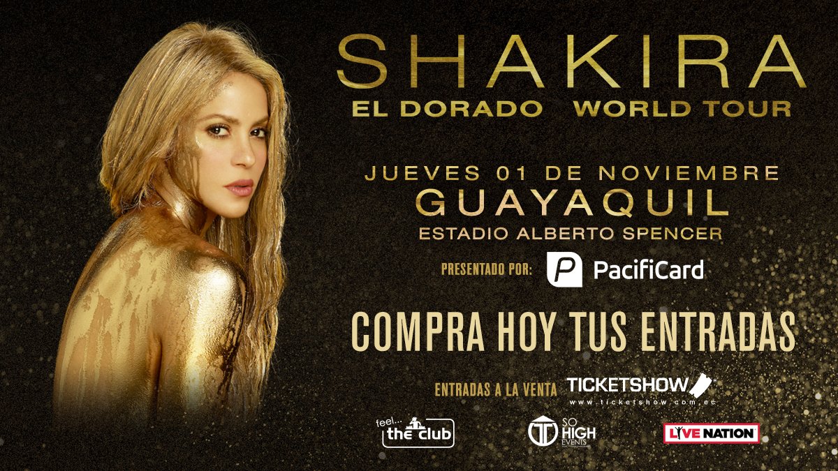 Para hacerte aún más fácil que vivas la experiencia de ver a #Shakira en concierto, #Ecuador aquí te dejamos el link de compra de entradas: ow.ly/RYsP30k8s9u ¡Vamos juntos a llenar el Alberto Specer!