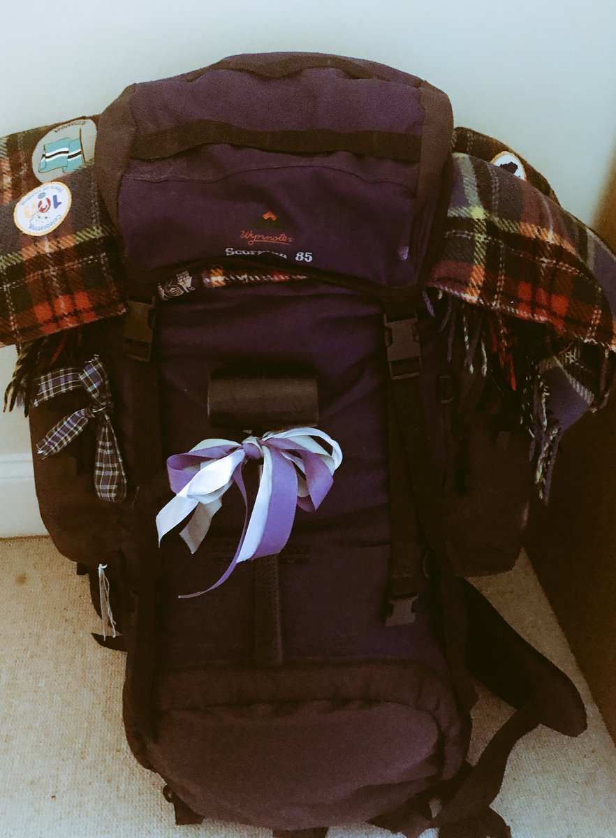 Lauren_BennieUK's tweet image. Something rather poetic about attaching some suffrage colour to my camping mallet for #GGStrath18 #WowWoman weekend ahead with 300  Guides &amp;amp; @Avrilfjamieson descending on Loch Lomond.
