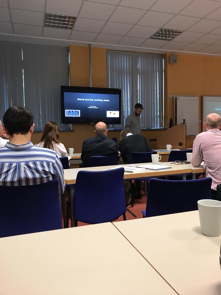YSJSociology's tweet photo. PhD student Luke Telford talking on Brexit and the Working Class #ndnconf https://t.co/JQgnYIUJcv