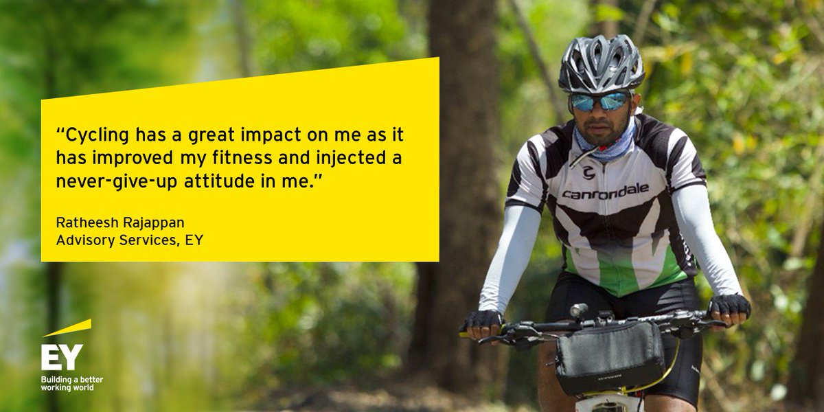 EY_India's tweet photo. As part of our #LifeAtEY series, we bring to you stories of our people who are passionately pursuing their hobbies beyond office hours. Meet Ratheesh Rajappan, Consultant, Advisory Services, EY, as he shares his love for cycling #EYPeople @EY_People https://t.co/sfLqZxH9cf