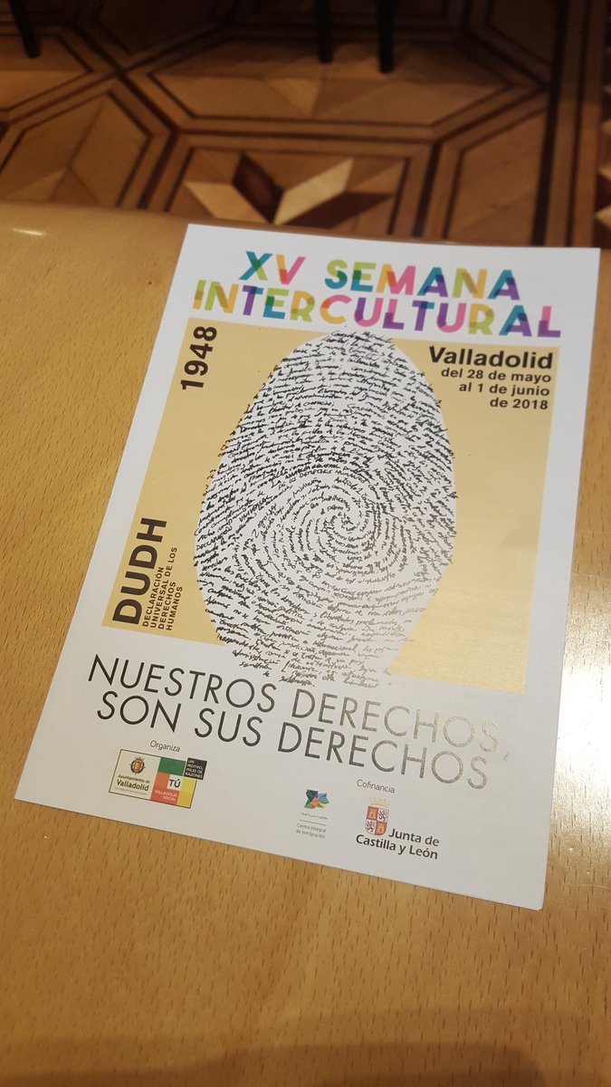 lmmigraciones's tweet photo. En la presentación de la XV Semana Interculural de #Valladolid 
Nuestros derechos, son sus #derechos, así se abre Valladolid a la realidad de las personas migrantes.
En la conmemoración de los 80 años de la #DeclaracionDDHH. https://t.co/xxvUOo1qlQ