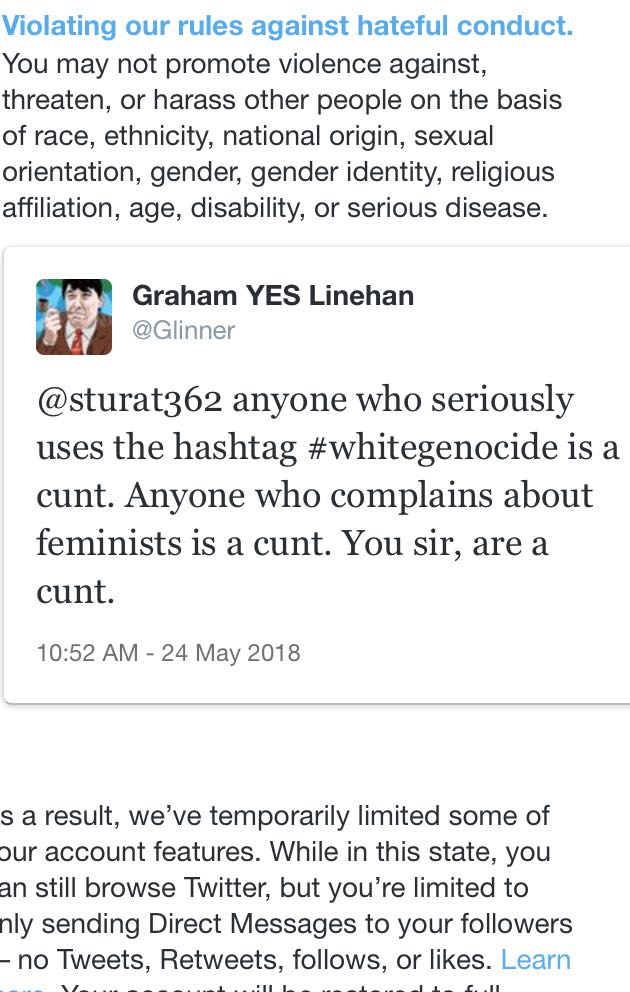 Glinner tweet picture