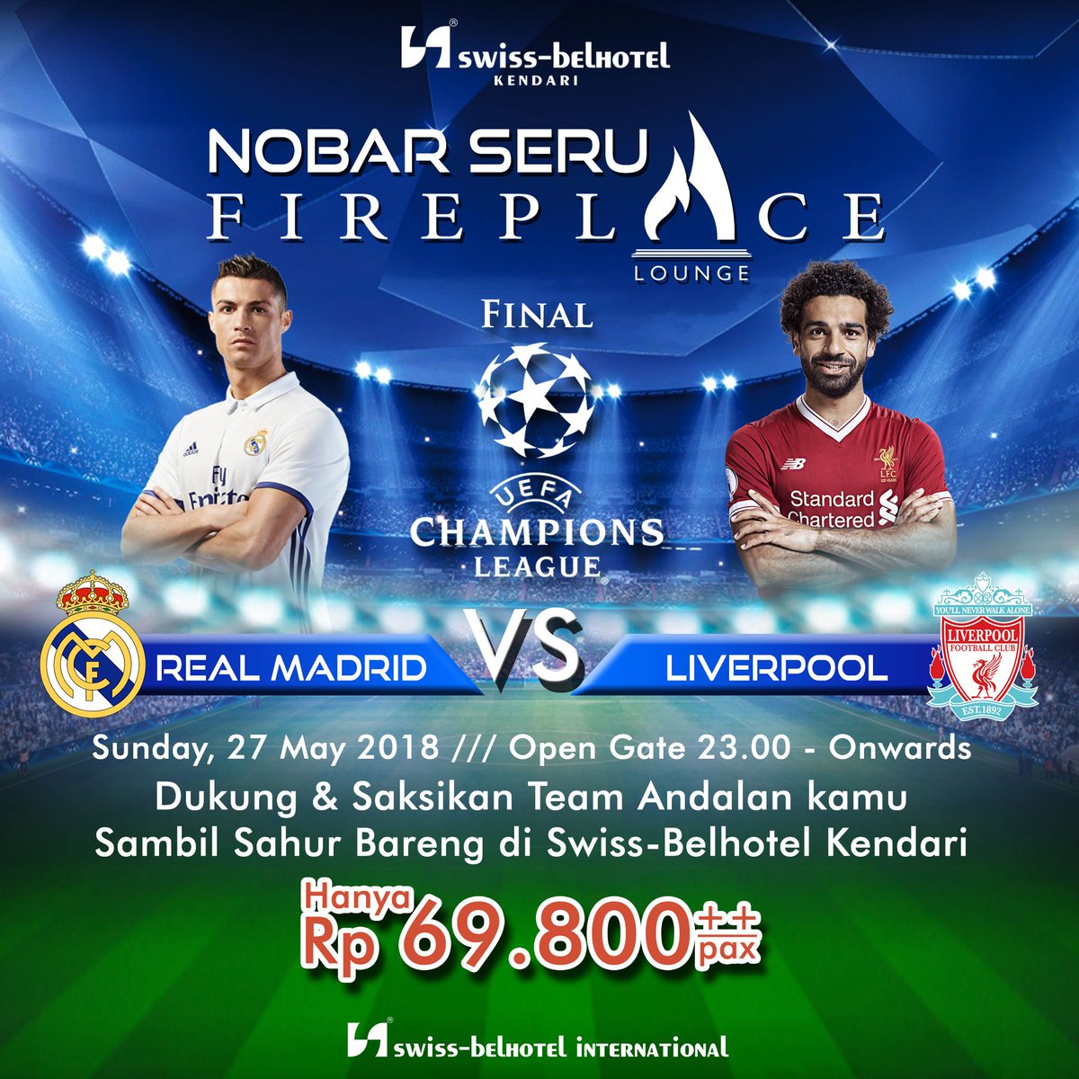 Nobar Seru di Fire Place Lounge Swiss-Belhotel Kendari , Hanya Rp 69.800++ :D

Tanggal 27 Mei 2018 - Open Gate 23.00-On wards .

Yuk Buruan Reservasi di 082393676897