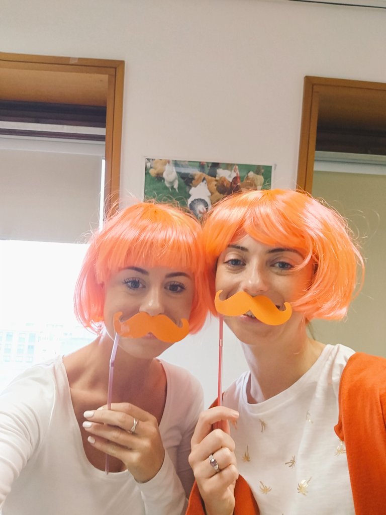 BeckyB_08's tweet photo. The @IMMedNegligence #Southampton supporting #MayMahem @MeningitisNow today. Rocking the orange with @Actual_Els ! https://t.co/JuCxvnNepe