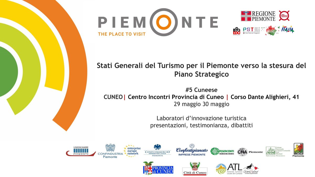Piemonte Informa (@piemonteinforma) on Twitter photo 29 e 30 maggio 2018 a #Cuneo gli Stati generali del #turismo del #Piemonte, verso la stesura del piano strategico con <a href="/regionepiemonte/">Regione Piemonte</a> <a href="/AnnParigi/">Antonella Parigi</a> e i rappresentanti dei territorio statigenerali.piemonte-turismo.it/sgt-2018/ 29 e 30 maggio 2018 a #Cuneo gli Stati generali del #turismo del #Piemonte, verso la stesura del piano strategico con <a href="/regionepiemonte/">Regione Piemonte</a> <a href="/AnnParigi/">Antonella Parigi</a> e i rappresentanti dei territorio statigenerali.piemonte-turismo.it/sgt-2018/