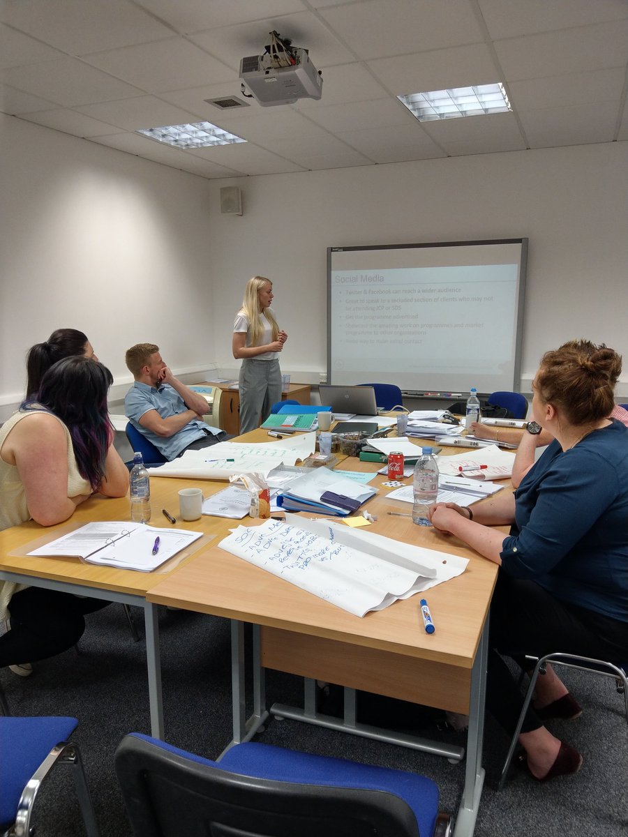 Nicole_Enable's tweet photo. Our very own @HeatherR_ENABLE is training our new Employability Fund team this morning on recruiting trainees for our #EF groups starting in June. https://t.co/BTD0PhQDfH