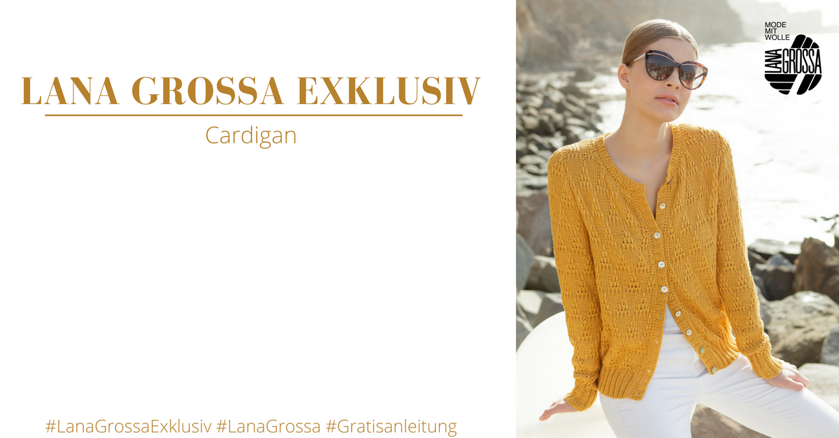 lanagrossa's tweet image. Fashion-Klassiker sind immer eine gute Idee, wenn es darum geht, Deine Lieblingsfarbe gekonnt in Szene zu setzen. Heute haben wir die Anleitung eines Cardigan aus unserem Seidengarn #SETA mit Baumwollkern für Dich ausgewählt. lanagrossa.de/service/medien… #SizePlus #Gratisanleitung