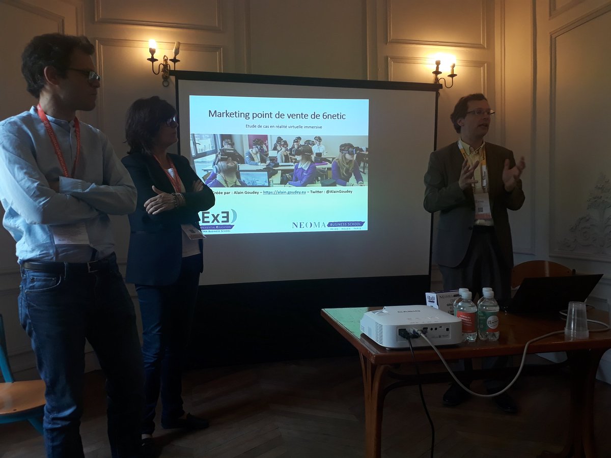 karendelchet's tweet photo. Journée sous le signe du partage avec l'expérience de réalité virtuelle présentée par @AlainGoudey @AurelienRouquet et @Temassue #Management2018 https://t.co/ttDsMhBZcN