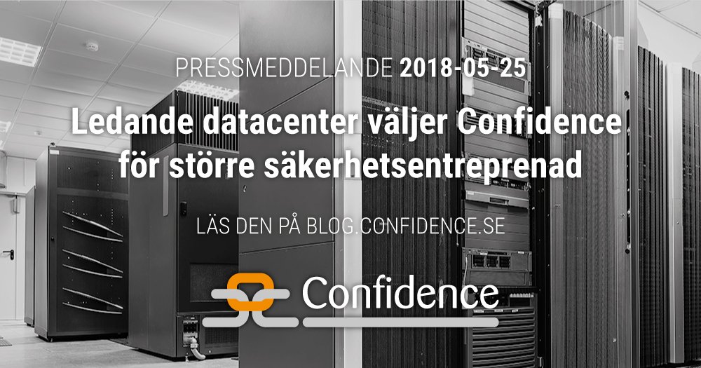 coninsights's tweet photo. Confidence har tecknat avtal om leverans, driftsättning och underhåll av integrerat brandlarmsystem för en globalt ledande aktör inom datacenter. https://t.co/F9rNaekwkw https://t.co/gc4yKEzSHN