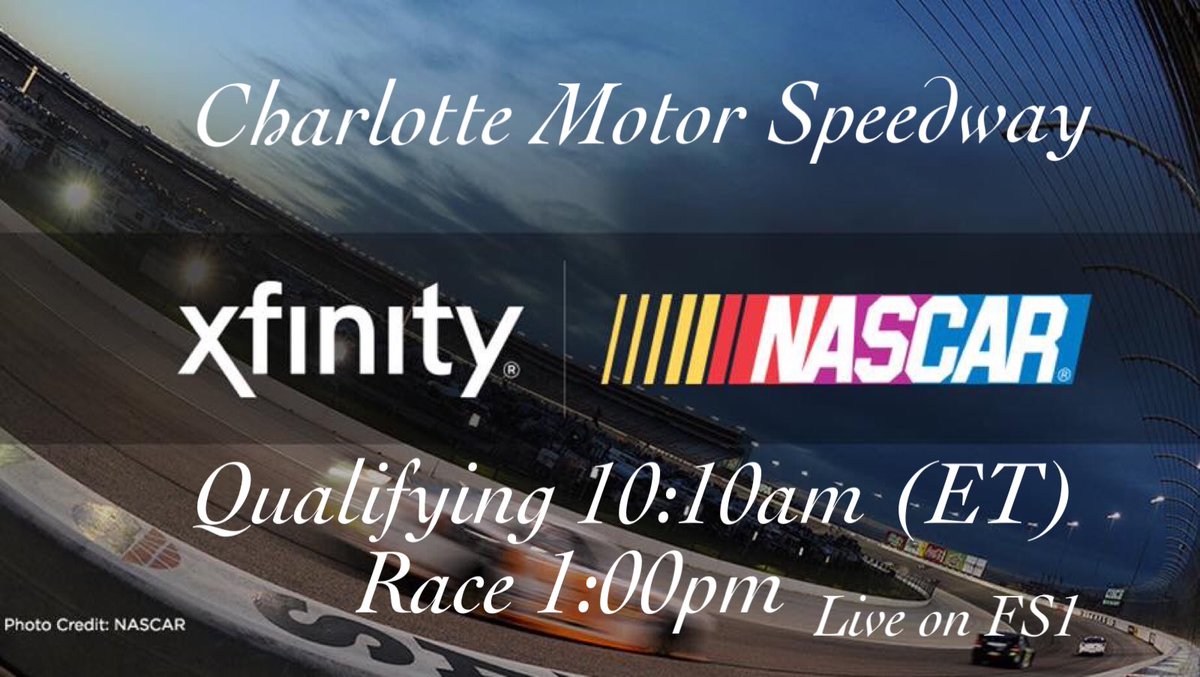 Today is an off day for the NASCAR Xfinity Series

Race coverage resumes on Saturday May 26, 2018 beginning with 
Qualifying at 10:10am
Race 1:00pm

Live on FS1 #MikeHarmonRacing #ShadowWarriorsProject #HeroesMediaGroup #HanroEngraving #HorizonTransport #Koolbox