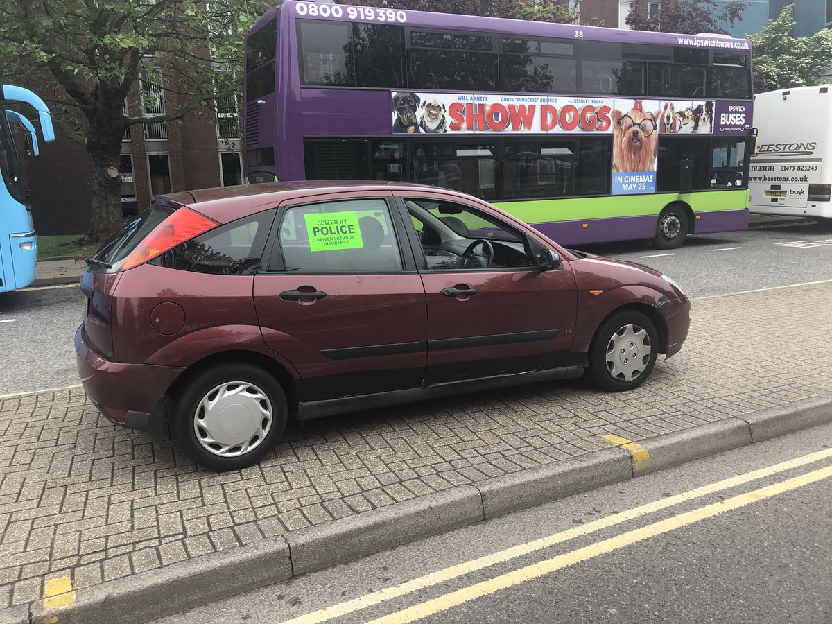 This 🚗 had just been purchased by the owner in #ipswich but they said they didn’t have time to insure it before work. 

Now seized by police for no insurance.

#noinsurancenocar 

#driveinsured #109