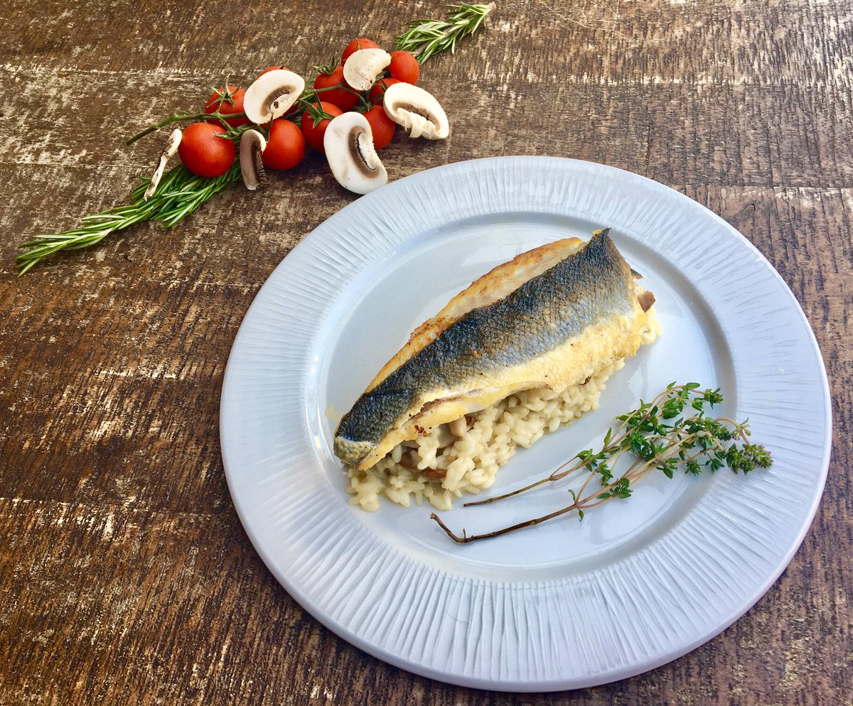 Special main - Pan fried sea bass served with wild mushroom risotto. 
#marbella 
#marbs 
#puertobanus
#marbellafood 
#marbellalife 
#marbellalifestyle 
#foodies
#takeawayfood 
#takeaways
#takeawaymarbella
#fooddelivery
#drinkdelivery
#drinksdelivery
#burgerdelivery
#pizzadelivery