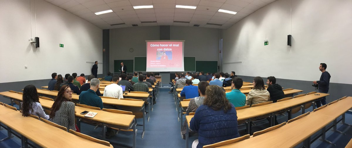 IIConocimiento's tweet photo. [Cátedra UAM-IIC] Comienza el Seminario “How to do evil with Data” con @dani_agent, Chief Data Scientist en @openbank_es 
📍Estamos en la SALA 4 de la @EPS_UAM https://t.co/ucbbI9ly42