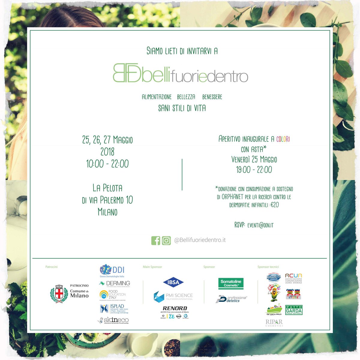 Da oggi a domenica vi aspetto a bellifuoriedentro.it, l’evento dedicato alla #bellezza e al #benessere consapevoli. Tanti momenti di incontro e approfondimenti #bellifuoriedentro #bfd2018
