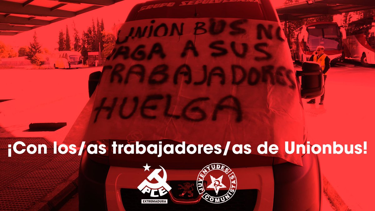 PCEmerida's tweet photo. Primero fue #LEDA, ahora es #Unionbus. El problema no solo son de estas empresas que no respetan a lxs trabajadorxs y a lxs usuarixs, el problema principal es que la @Junta_Ex no entiende el transporte como un servicio a la ciudadanía. https://t.co/PH8DFGd6bb