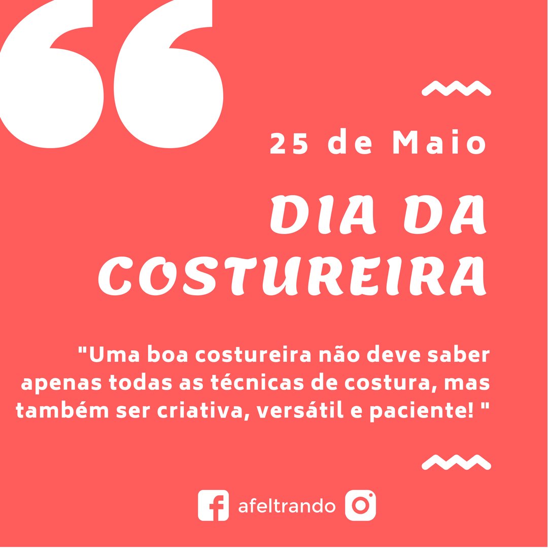 O Dia da Costureira é celebrado anualmente em 25 de maio.
⠀⠀⠀⠀⠀⠀⠀⠀
bit.ly/feltrando
⠀⠀⠀⠀⠀⠀⠀⠀⠀
#costureira #diadacostureira #linhaeagulha #25demaio #sextafeira #Feltro
⠀⠀⠀⠀⠀⠀⠀⠀⠀
'Inspiração e Criação'