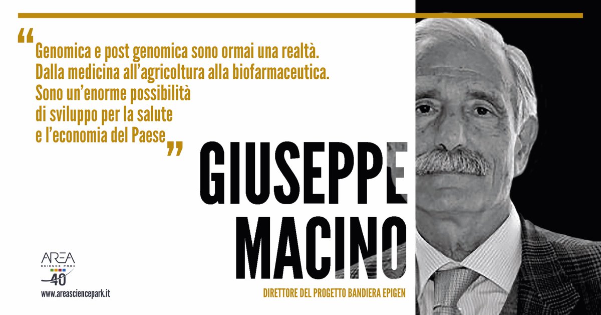 AreaSciencePark's tweet photo. #ToTheNext40 Giuseppe Macino - Direttore del progetto bandiera Epigen - ci spiega l'importanza delle genomica per lo sviluppo economico e la salute dei cittadini https://t.co/HAFppCPRXX