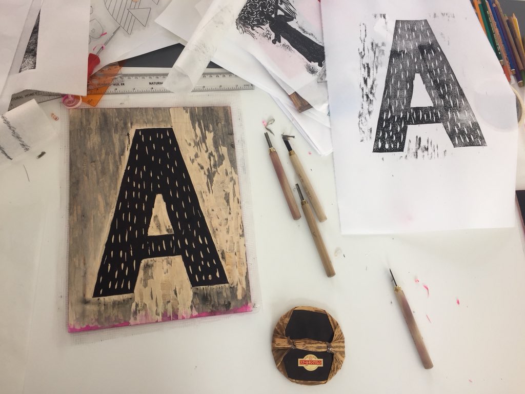 jca01uk's tweet image. So much fun @AlexBookerPrint woodblock printing workshop. Thanks to @Isomi_uk for hosting @CDWfestival
