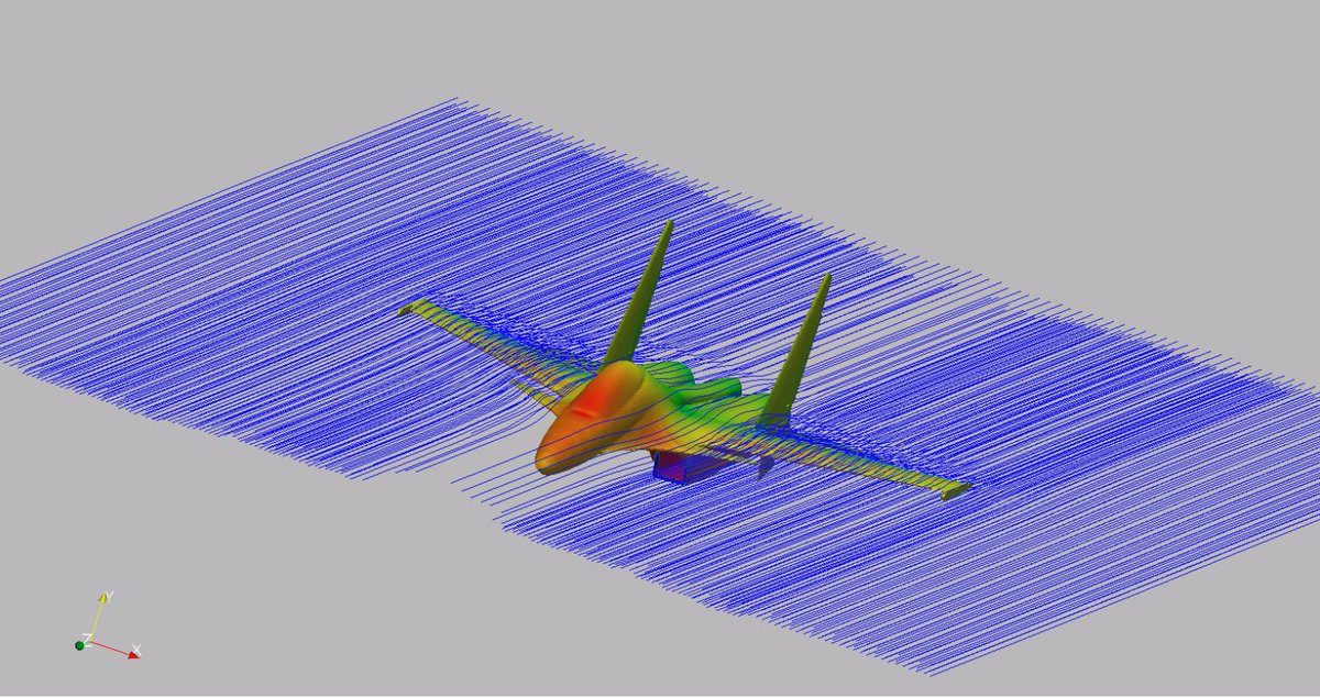 AdnanijazCh's tweet photo. This #SimulationFriday, Check out the #cfd analysis of flow over "SUKHOI Su 30 MKI" using #OpenFOAM. Project details and files are available here https://t.co/DWC2pacg3E
#Simulation #CFD #Aircraft #aerospace #FetchCFD #SimulationLibrary #FreeDownload https://t.co/1sE3vrIkY4
