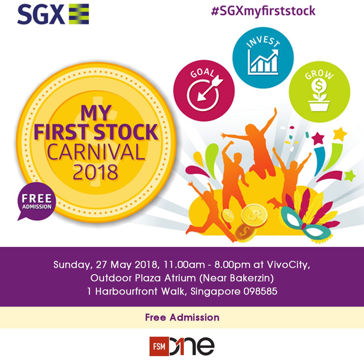 fsmone_sg's tweet photo. The 2018 edition “My First Stock Carnival” is here. On 27 May 2018, join https://t.co/GzSzWzLIGo and hear from our Senior Securities Dealer, Marcus Cheong on “Navigate Stock Investing with https://t.co/GzSzWzLIGo”. Read: https://t.co/E0hEBY7tnJ
#FSMOne #FSM #SGXmyfirststock https://t.co/SJmYANGBTH
