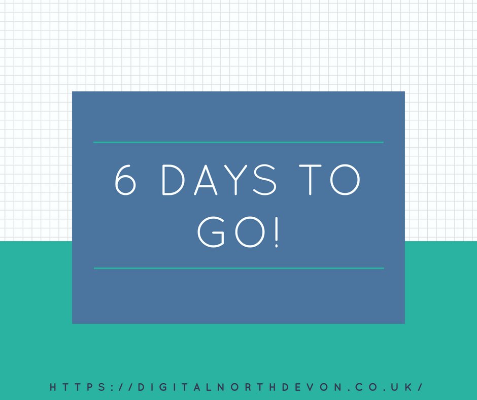 Less than a week to go! 👩🏻‍🏫

🎟️ digitalnorthdevon.co.uk 🎟️