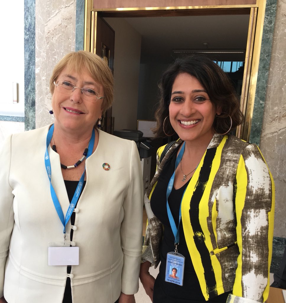 nanditathatte's tweet photo. Honored to meet a champion for women’s health, Dr Michelle Bachelet, former President of Chile and incoming Board Chair for #PMNCH! Looking to partner more in the future with @IBPInitiative! #SRHR #PowerOfPartnerships #IBPInitiative #IBPImpact #WHA17 #HealthForAll https://t.co/UicwPP9prV