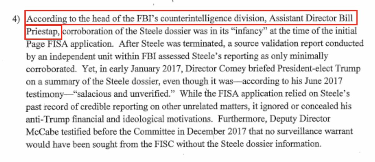 More reasons why this London visit may be significant. PRIESTAP has been speculated to be a co-operating witness for  @JusticeOIG HOROWITZ. A statement from PRIESTAP appears in the  @DevinNunes memo, but as he hasn't testified to the  @HouseIntelComm, that must come from the IG