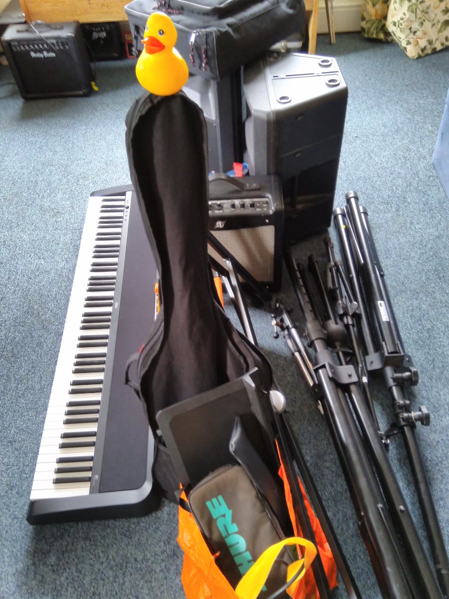 The_Many_Band's tweet photo. All packed up and ready to go to #Telford's Got Talent semi-finals tonight https://t.co/RTQmtatNlb
