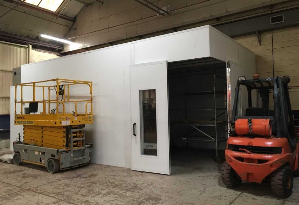 HDTrim's tweet image. The investment continues @HDTrim 
A mini booth being installed - perfect for repainting all the vans and minibuses on the road today and in the future...