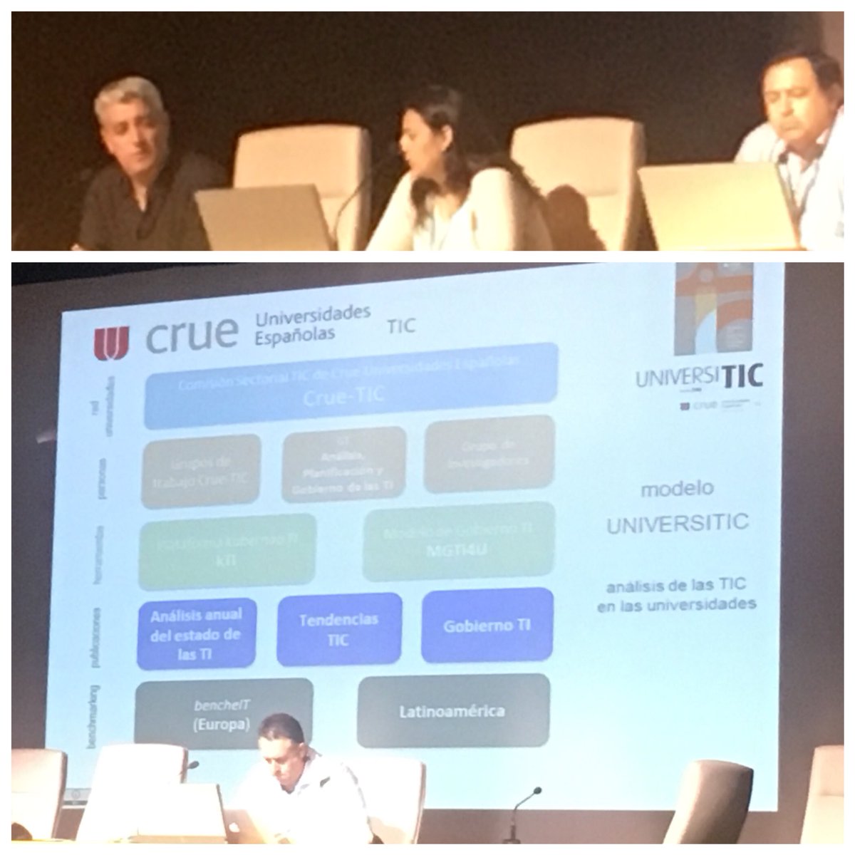 raulbiescas's tweet image. Presentación #UniversiTIC @FaraonLlorens Cooperacion con @EUNIS_IT #benchit y #LATAM en #cruetic @ualmeria @SIGMA_AIE