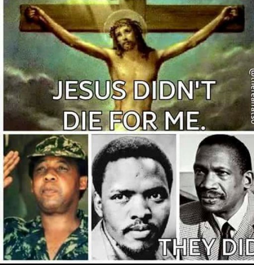 How can a Jewish caucassian die for me?
Nkwame Nkrumah
Thomas Sankara
Julius Nyerere
Ahmed Baba
Phillip Gosana
Patrice Lumumba
Queen Nerfítiti
Almany Suluku
Imhotep
Winnie Mandela
Haiĺe Selassie
Samora Machele
Cetshwayo Kampande
Yaa Asantewa
Queen Nziñga
#AfricaDay2018 #africaday