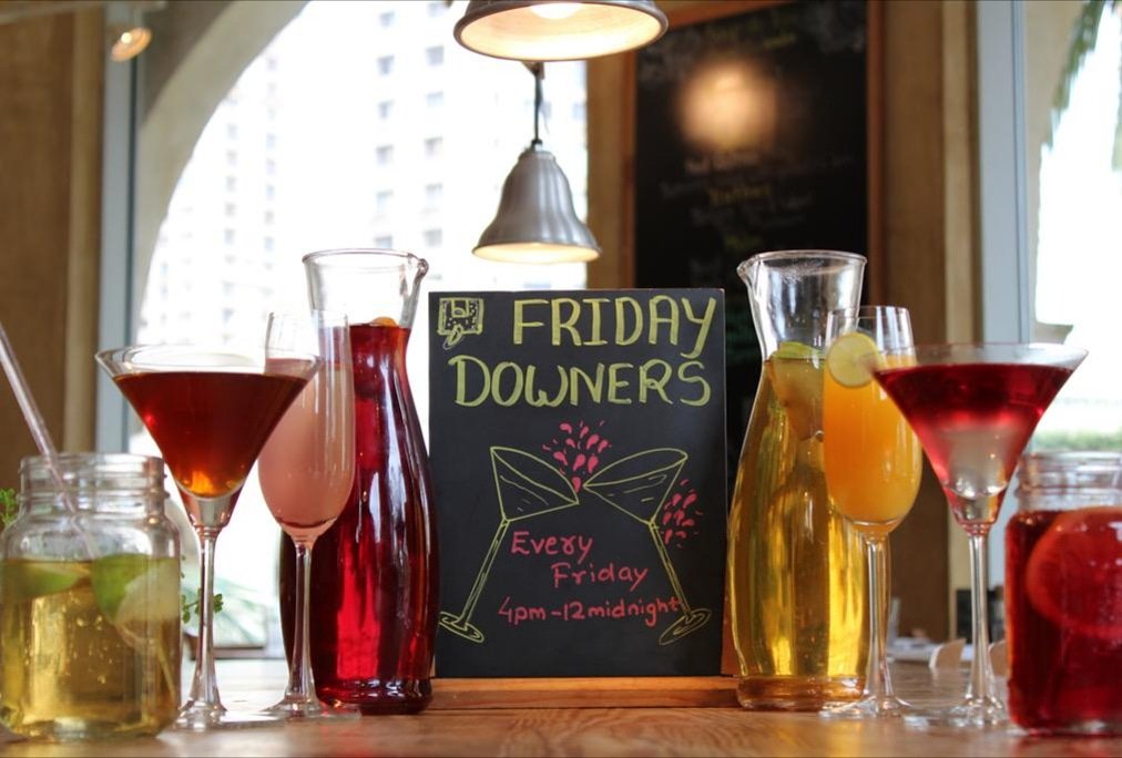 The weekend’s begun-- it’s time for our #FridayDowner. #HappyHour #cocktails #IMFL #TGIF