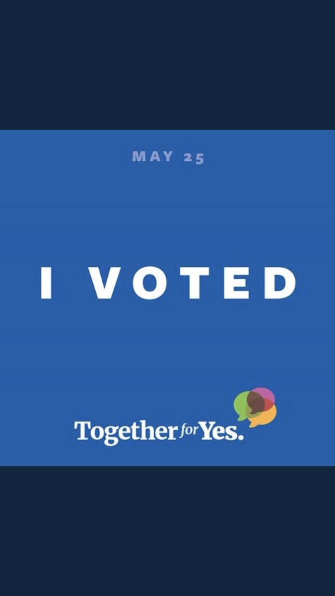 Every vote counts! Everyone who can, use your vote and make it count. #Together4Yes #Repealthe8 #VoteYes