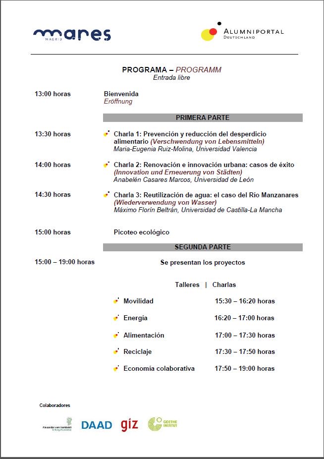 📣 El Alumniportal Deutschland junto con <a href="/MARES_Madrid/">MARES Madrid</a> os invita a conocer buenas prácticas, proyectos y colectivos transformadores. ¡Participa para conseguir #barriosSostenibles! 🌳 🌍¡Os esperamos mañana sábado de 13 a 19 h en C/Toledo 108! Más info 👉🏻alumniportal-deutschland.de/veranstaltung-…