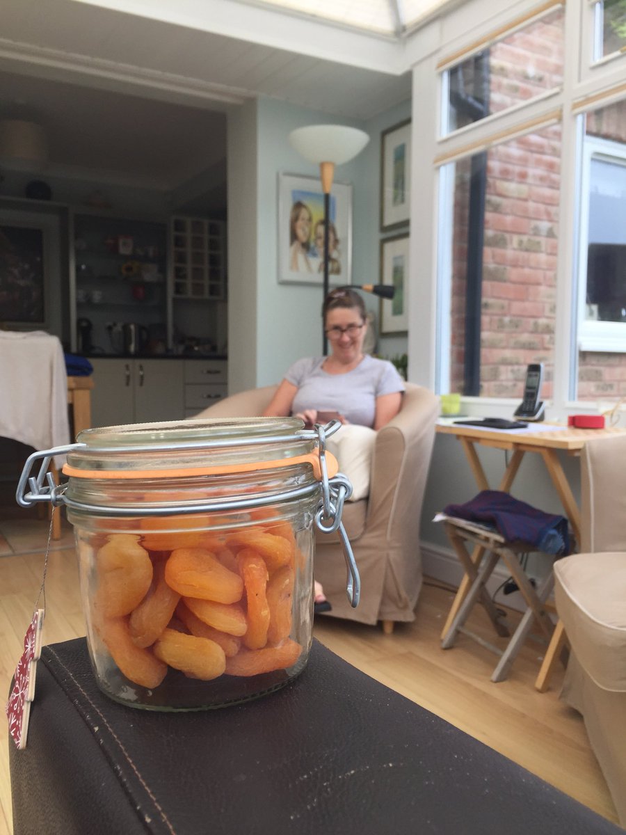 wilkoadam's tweet photo. @JamesAcaster mums bought some ready-to-eat apricots but she’s gone against the grain and put them in a glass resealable glass pot, #notasreadyasshethought https://t.co/TtrcqIdIxp