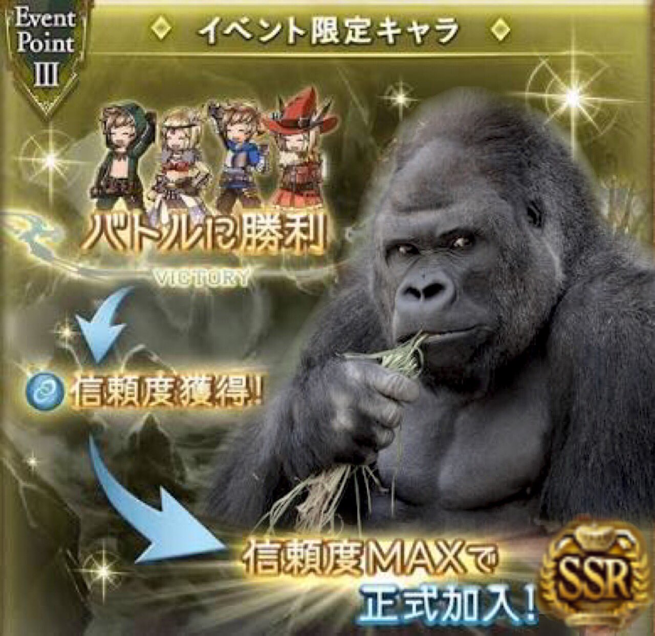 経験値の本くれ 信頼度達成でハンサムゴリラを仲間にしよう T Co 9gd8de5hc9 Twitter