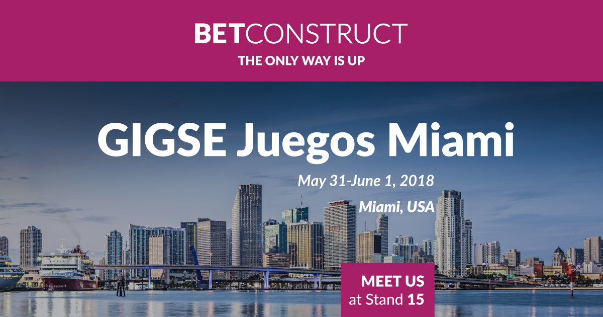 BetConstruct's tweet photo. The next appointment of our tight expo schedule is @GiGseLive Juegos Miami on May 30. To excite our visitors, BetConstruct's team will showcase our innovative #iGaming products and solutions at the #Stand15.
Register here: https://t.co/SUpTVqs9Wu https://t.co/ZRbDZrsMfG