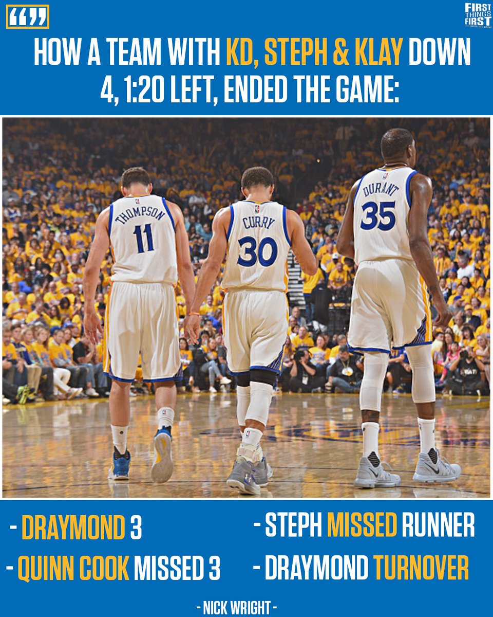 FTFonFS1's tweet photo. Warriors on the brink of elimination after a 4th-quarter collapse https://t.co/iLFDzGYukK